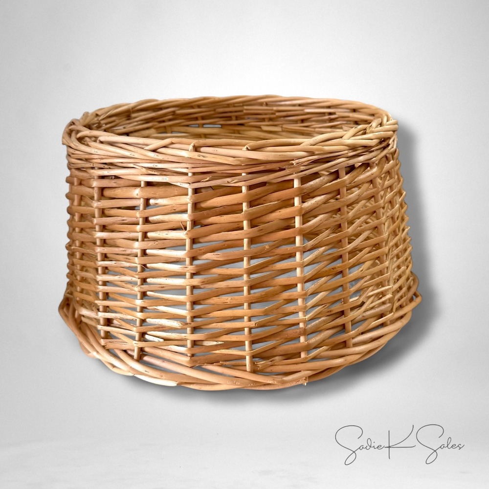 McGee & Co Woven Tree Collar/ Tree Ring – Natural Rattan, Fits up to 4' Tree